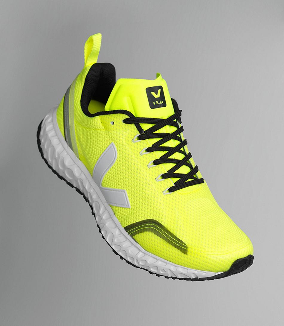 Veja Condor Mesh Jaune Fluo Outlet Adults Bijele | HRCVG10162