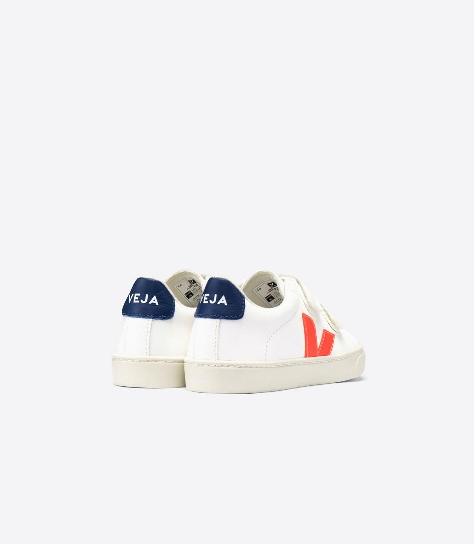 Veja Esplar Chromefree Koža Fluo Cobalt Outlet Kids Bijele Narančaste Tamno Plave | HRZPD82861