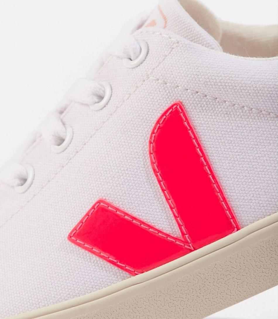 Veja Esplar Se Canvas Rose Fluo Petale Outlet Adults Bijele Roze | DHRKV49544