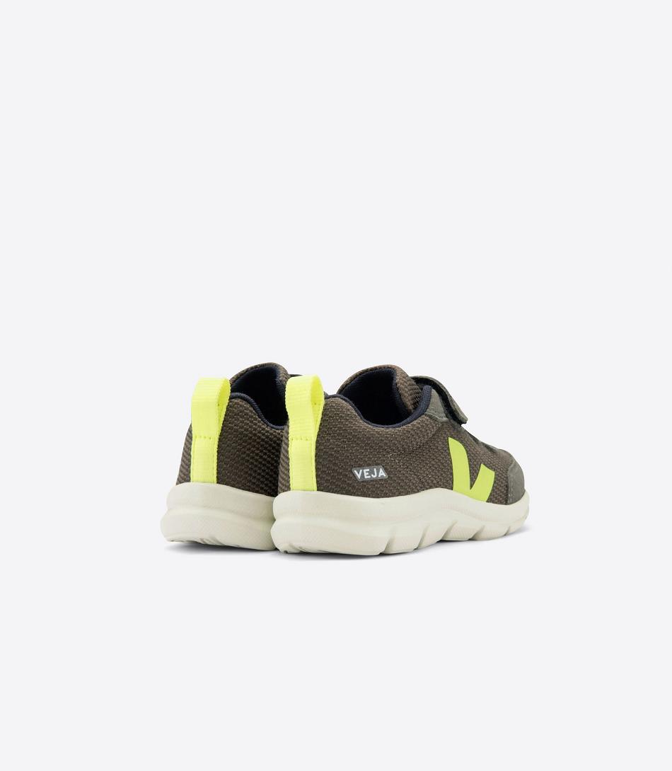 Veja Gorilla B-mesh Jaune Fluo Outlet Kids Maslinasto Zelene | YHRGT13206