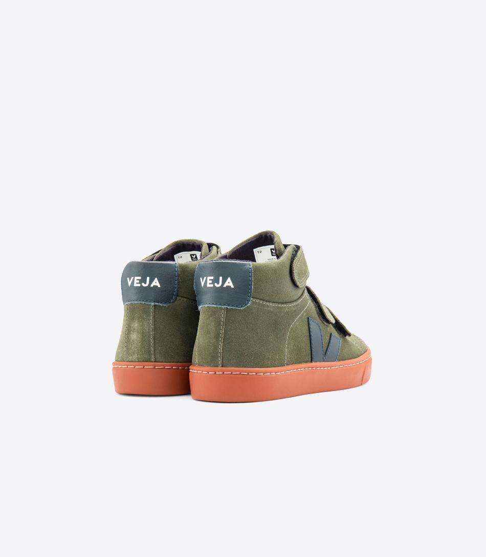 Veja Mid Suede Mud Nautico Rust Sole Dječje Esplar Crvene | UHRTG87753