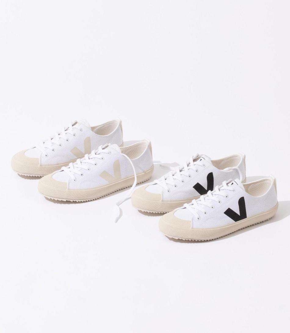 Veja Nova Canvas Vegan Adults Bijele Crne | XHRGW33098