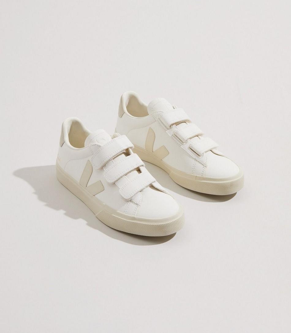 Veja Recife Chromefree Koža Pierre Natural Outlet Adults Bijele Bež | HRZPD23246