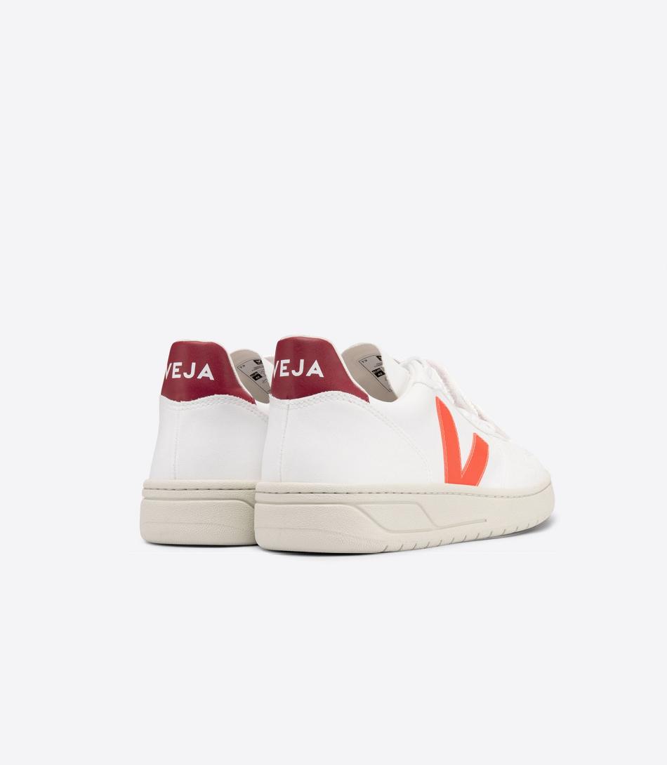 Veja V-10 Cwl Fluo Marsala Outlet Adults Bijele Narančaste | HRNEJ98735