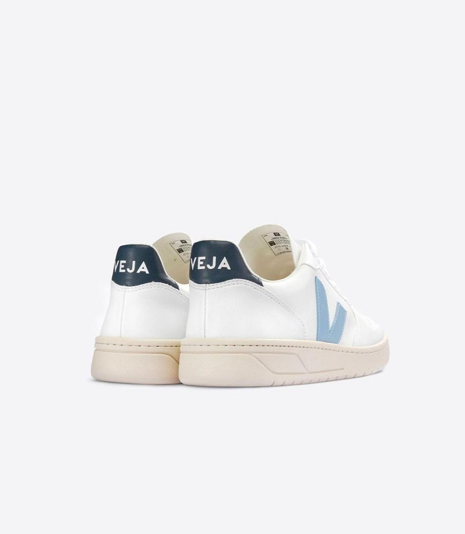 Veja V-10 Cwl Steel Nautico Vegan Adults Bijele Sive | HRXBR92497