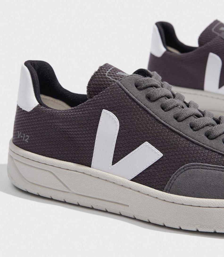 Veja V-12 Veganske B-mesh Grafite Vegan Adults Bijele | HRJBT52678