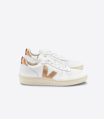 Veja V-10 Koža Venus Outlet Adults Bijele | GHREC62318